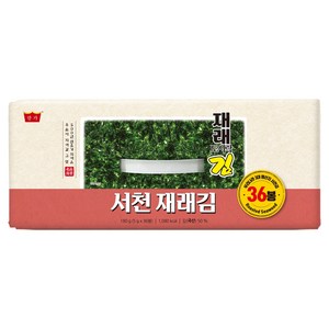 왕가김 서천 도시락 재래김 E136, 5g, 36개