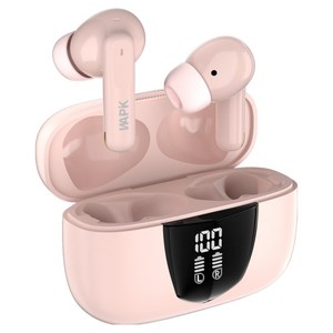 와피크 C타입 커널형 노이즈캔슬링 무선 블루투스 이어폰, 핑크, RS1