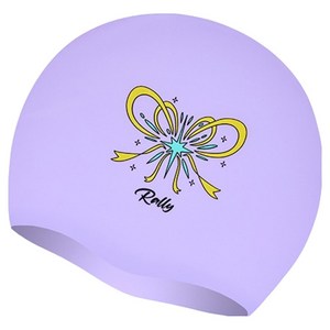 랠리 트윙클 리본 실리콘 수영모자 RRUC507, LIGHT PURPLE, 1개