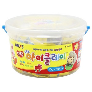 아모스 탱탱 아이클레이 버켓세트, 혼합색상, 200g, 1개