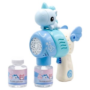 플레이맥스 LED 터보 자동 버블건 + 버블 용액 2p 세트, 블루(버블건), 1세트