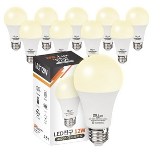 닥터룩스 LED 전구 12W, 10개, 주백색