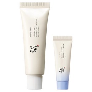 맑은쌀 선크림 SPF50 PA++++ 50ml + 아쿠아 프레쉬 10ml 디럭스 세트, 1세트 골드박스 특가