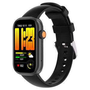 와피크 블루투스 스마트워치 한글판 X3, 블랙, 3.7cm, GPS + 블루투스
