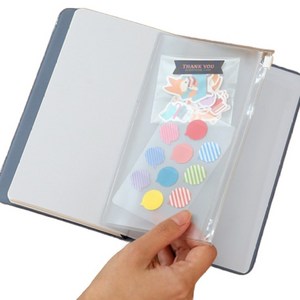 양지사 다이어리 메이트 지퍼포켓 S, 반투명, 1개