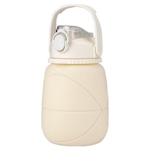 발룬피니 접이식 원터치 실리콘 물병, 크림, 1개, 1200ml