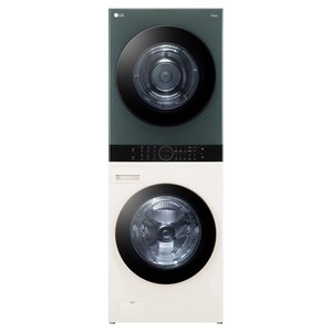 LG전자 트롬 오브제컬렉션 워시타워 세탁기 + 건조기 세트 23kg + 20kg 방문설치, W2320EGANR, 네이처 베이지(세탁기), 네이처 그린(건조기)