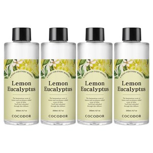 코코도르 디퓨저 리필액, 레몬 유칼립투스, 200ml, 4개