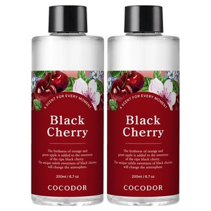코코도르 디퓨저 리필액, 블랙체리, 200ml, 2개