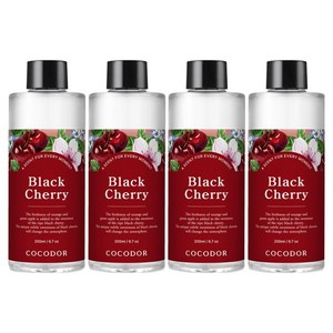코코도르 디퓨저 리필액, 블랙체리, 200ml, 4개