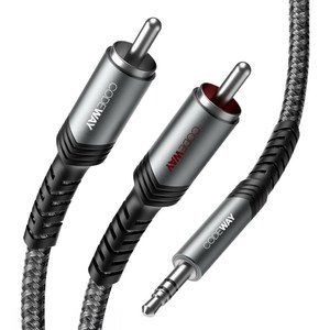 코드웨이 3.5mm AUX to 2RCA 스테레오 오디오 케이블 5m, WA352R-5M, 혼합색상, 1개
