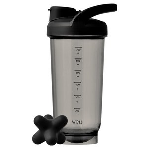 실리만 웰 애슬레저 쉐이커, 블랙, 700ml, 1개