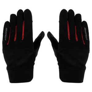 코미네 라이딩 메쉬 장갑 양손착용 세트 GK-261, BLACK + RED