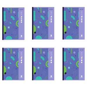 스탠다드온헤리티지 잘펴지는 기백노트 B5 MATHEMATICS 사분면 30p, 혼합색상, 6개