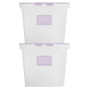 리빙숲 뉴스퀘어 리빙박스 72L, 라벤더, 2개