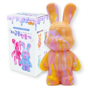 토이토 DIY 푸어링 아트 키트 플루이드 래빗, 06 옐로 + 핫핑크 + 바이올렛, 1세트
