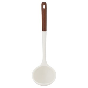 발룬피니 아르보르 플래티넘 실리콘 우드핸들 국자, 아이보리, 1개