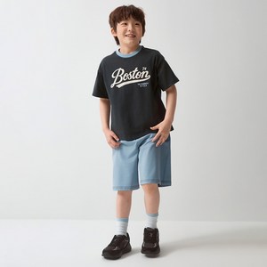 스파오키즈 아동용 COOL 오버핏 그래픽 링거 상하의 세트