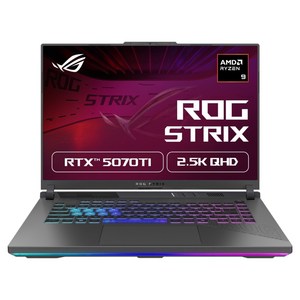 에이수스 2026 ROG 스트릭스 G16 라이젠9 라이젠 8000 시리즈 지포스 RTX 5070 Ti, Eclipse Gray, G614PR-TS126, 1TB, 16GB, Free DOS