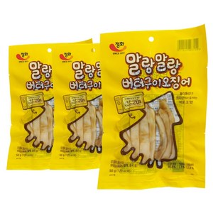 정화식품 말랑말랑 버터구이 오징어, 50g, 3개