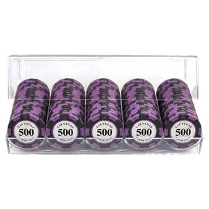 라라해피 국제규격 포커 카지노칩 100p + 하드케이스 세트, 07 숫자 500(칩), 1세트