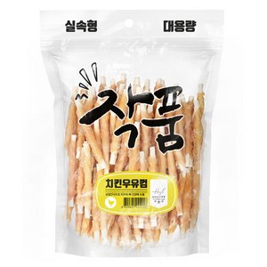 투투펫 작품 강아지 대용량 육포 간식, 1kg, 1개, 치킨우유껌