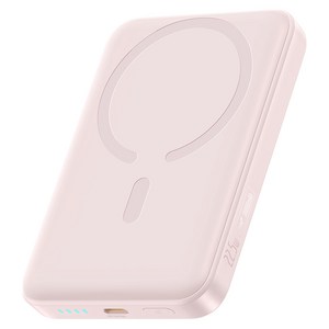 베이스어스 고속 무선 충전 맥세이프 보조배터리 10000mAh C타입, 핑크, PPFM11-1022