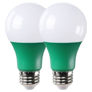 블링라이트 VT 컬러 LED 벌브 전구 8W A60, GREEN, 2개