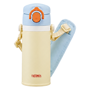 써모스 마이 디자인 보틀 스트랩 원터치 타입 시즌2 텀블러 JOI-351K, 옐로, 1개, 350ml