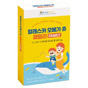 더헬스 알래스카 오메가 츄 패밀리 구미젤리 57g, 1개, 30정