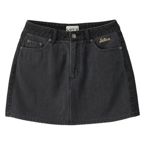 세터 여성용 콘트라스트 데님 미니 스커트