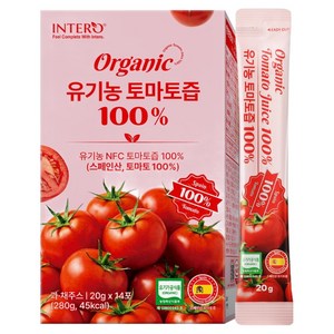 인테로 유기농 토마토즙 100% 14p, 280g, 1개