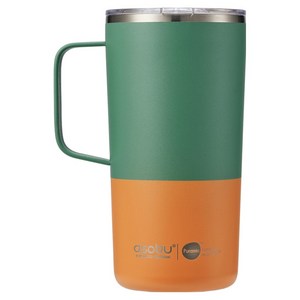 아소부 진공스텐 세라믹 타워 머그컵, 파스텔 그린, 1개, 600ml