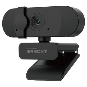 나비 브로캠 QHD 500만화소 노트북 컴퓨터 듀얼마이크 오토포커스 웹캠, 매트 블랙, NV76-CM400A