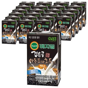 베지밀 검은콩 아몬드와 호두 두유 미니, 145ml, 24개
