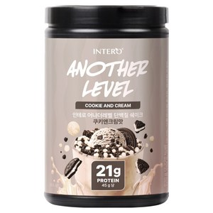 인테로 어나더레벨 단백질 쉐이크 쿠키앤크림맛, 630g, 1개