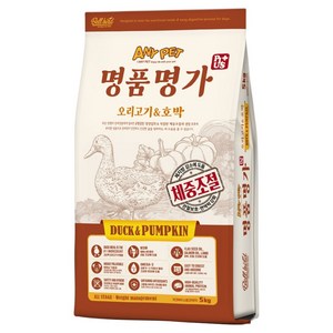 애니펫 강아지 벨버드 명품명가 올스테이지 플러스 건식사료, 오리+호박, 5kg, 1개