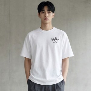 푸마 남성용 클래식 플레이 라우드 릴랙스드 그래픽 티셔츠 골드박스 특가