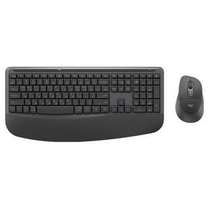 로지텍 Combo 무소음 핸드쿠션 인체공학 무선 키보드 + 마우스 세트, 그래파이트, MK880