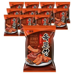 농심 육포깡 매콤한맛, 90g, 12개