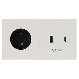 비츠온 인테리어 빌트인 1.5m 1구 + USB 2구 A + C단자 고속충전 가구 매입콘센트 크림화이트, 1개