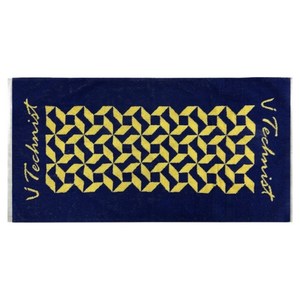테크니스트 배드민턴 스포츠 타올 80 x 40 cm TA-T18, 네이비 + 골드, 1개