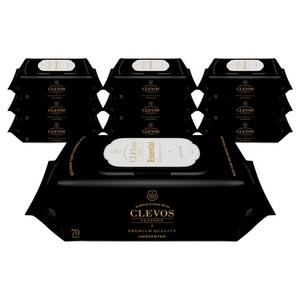클레보스 에센셜 블랙 물티슈, 65g, 70매, 10개