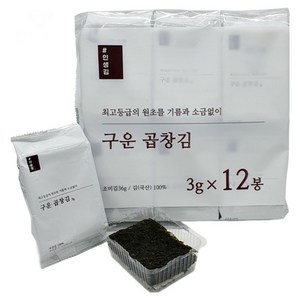 청산에 인생김 곱창 도시락김, 3g, 12개