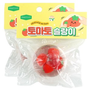 핑크풋 토마토 슬랑이, 투명, 140g, 2개