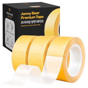 쟈니베어 자국없는 초강력 투명 다용도 접착 양면 테이프 30mm x 5m 3p, 1개