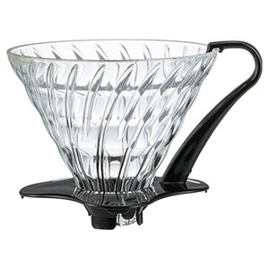 하리오 V60 글라스 드리퍼 03 블랙, 1개, 0ml
