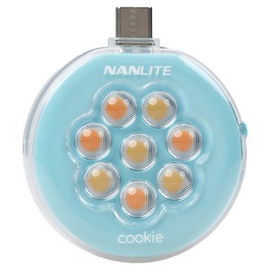 난라이트 Cookie C타입 미니 포켓 LED 촬영 조명 플러그인 원형, 1개, 블루