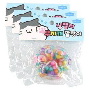 핑크풋 냥젤리 무지개 말랑이 78g, 혼합색상, 3개