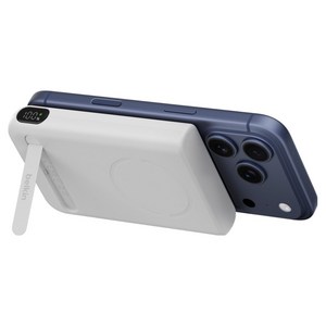 벨킨 울트라차지 프로 10000mAh Qi2 25W 마그네틱 링 무선 충전 스탠드 보조배터리 C타입, 화이트, BPD014fqWH